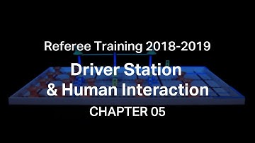 VIQC Next Level Referee Training Chapter 5: Driver Station and Human Interaction