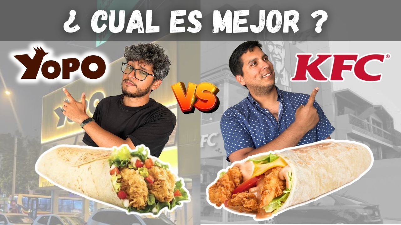 KFC o Yopo?? Comparamos el twister XL con el wrapper!