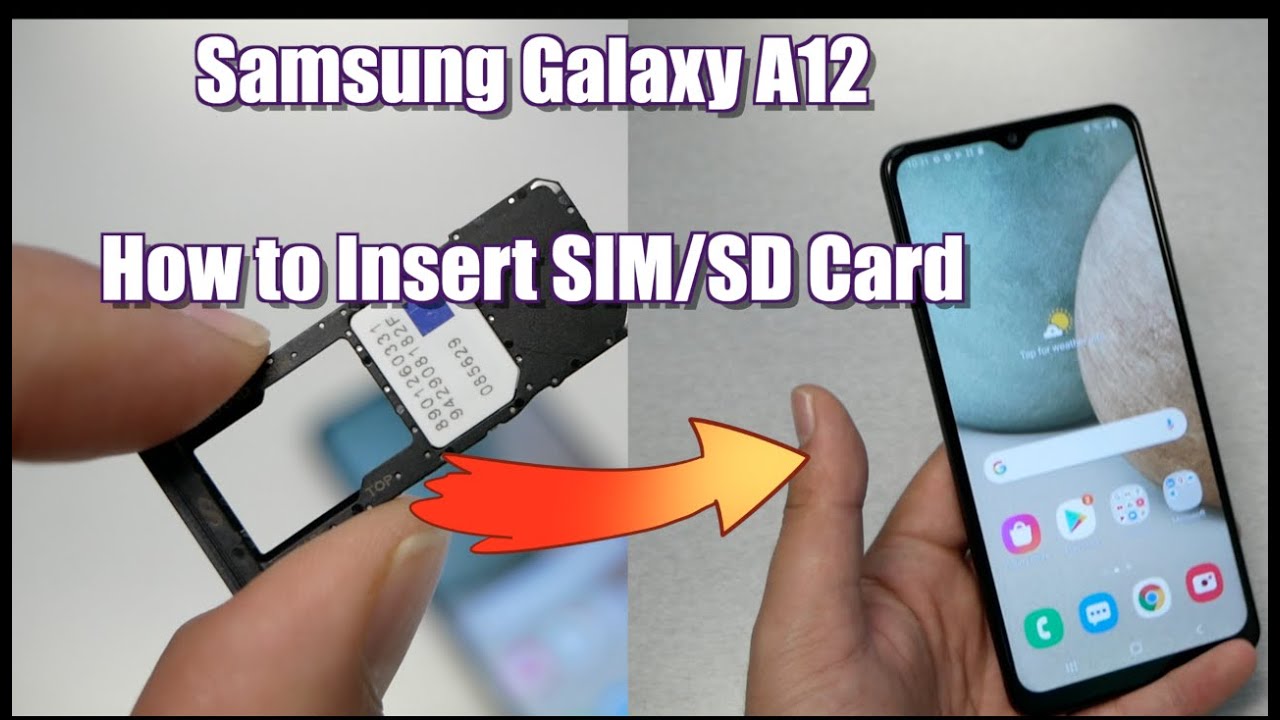 Samsung Galaxy A12 How To Insert The Sim\\Sd Card So Easy