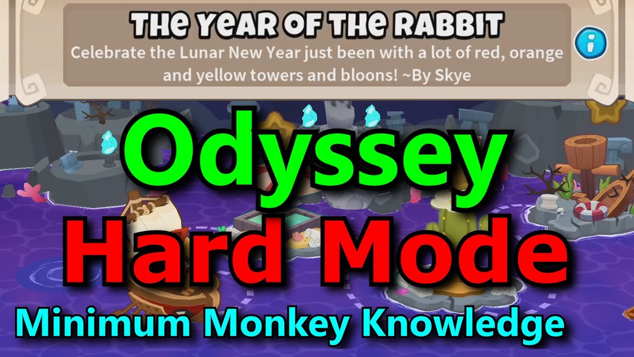 BTD6 Odyssey || Hard Mode || Minimum Monkey Knowledge || The Year of ...