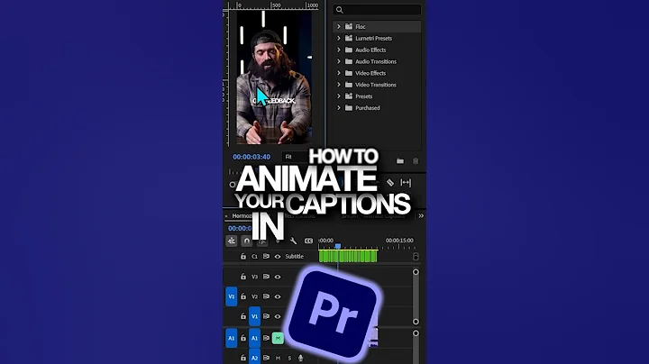Animate Captions in Premier Pro.