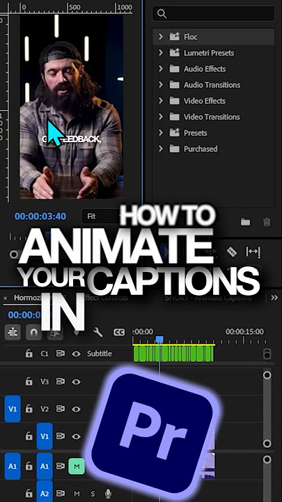 Animate Captions in Premier Pro.