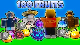 100 PEOPLE ROLL FRUITS FOR ME TO GET THE GREATEST FRUITS IN BLOX FRUITS (INSANE LUCK)