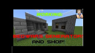 How to create a *WORKING* BedWars generator and shop in Minecraft: Bedrock Edition.