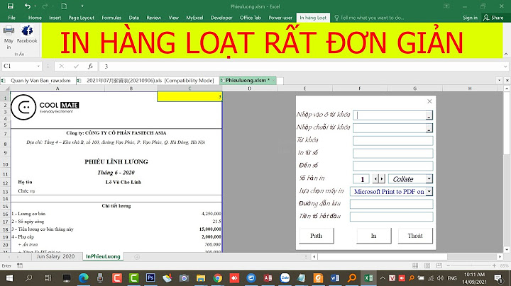 Hướng dẫn in hàng loạt phiếu lương trong excel