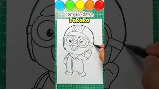 How To Draw A Cute Pororo youtubeshorts shorts viral