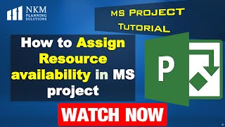 How to Assign Resource availability in MS project