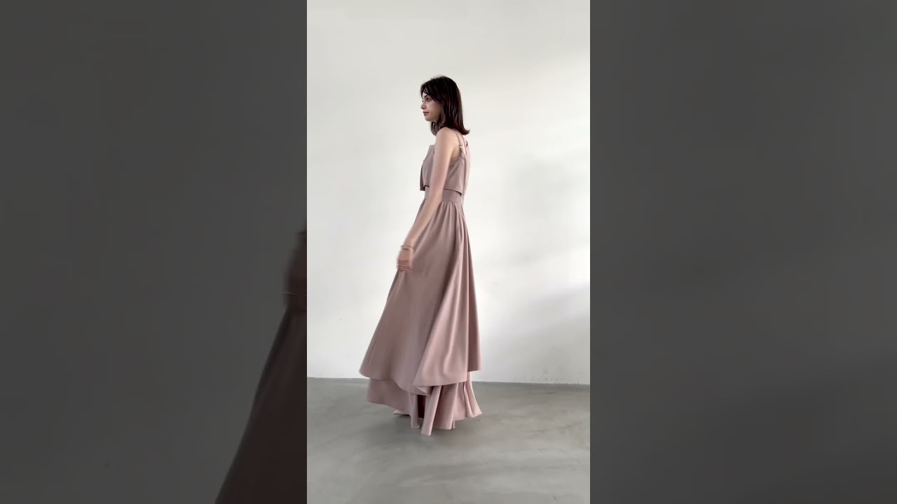 Pleats Asymmetry Dress(Light Pink) - YouTube