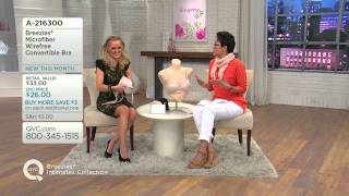 Breezies Microfiber Wirefree Convertible Bra With Rachel Boesing