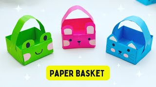 DIY MINI PAPER BASKET / Origami Basket DIY / Paper Craft / Easy craft ideas / Paper Craft New