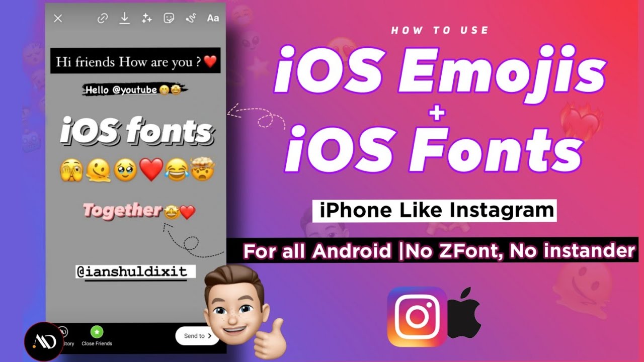 iOS Emojis: Sử dụng hình tượng thú vị và gần gũi của các biểu tượng iOS, tạo nét riêng và thể hiện tâm trạng một cách trực quan, thu hút sự chú ý của người xem.