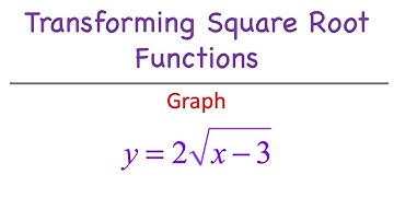 Transforming Square Root Functions