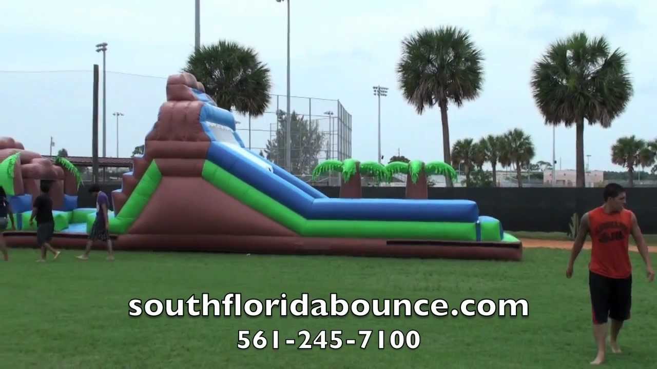 Party Rental Boca Raton Bounce House Rentals HUGE Water Slides YouTube