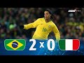 Brasil 2 x 0 Italy (Ronaldinho &amp; Robinho Show) ● 2009 Friendly Extended Goals &amp; Highlights HD