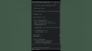 Auction using Python Dictionary