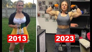 Then And Now - Gemma Lancaster Transformation Beautiful Muscle Girl Transformation 2013 To 2023