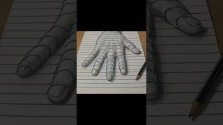 Drawing a 3D Hand on Line Paper