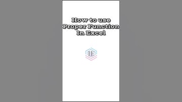 How to use Proper Function in Excel | Excel free classes | #shorts #trending #exceltips  #iforexcel