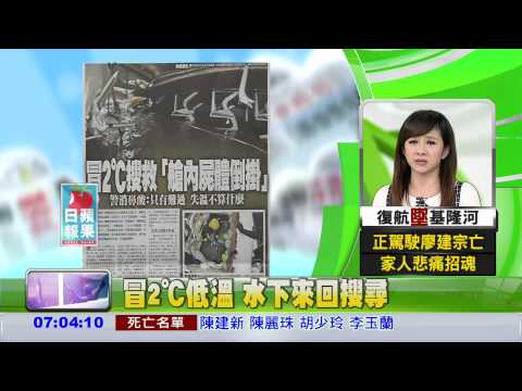 冒2℃低溫 水下來回搜尋