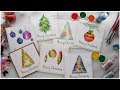 7 Watercolor Christmas Card Ideas for Beginners ♡ Maremi's Small Art ♡