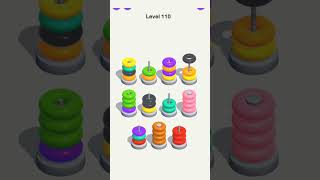 Hoop Stack level 110 #shorts #relaxinggames #games
