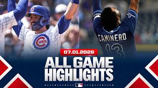 Highlights from ALL GAMES on 7/1 (Caminero HRs in 6th straight game, Swanson's trio of homers, MORE)