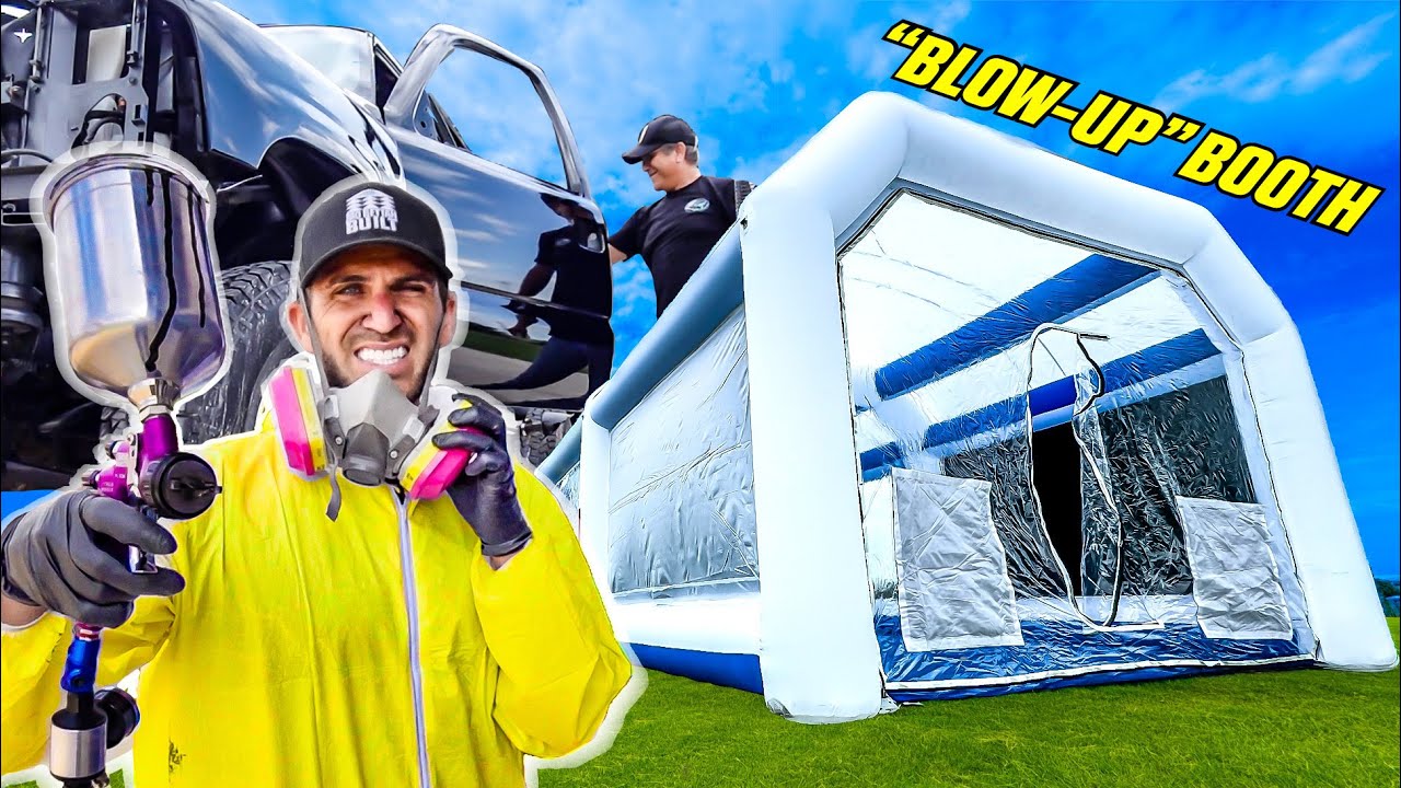 INFLATABLE PAINT BOOTH vs DAD’s TRUCK - Results Were Surprising