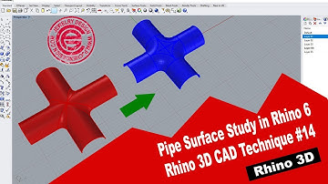 Rhino 3D CAD Technique #15: Pipe Surface Study in Rhino 6 (2018)