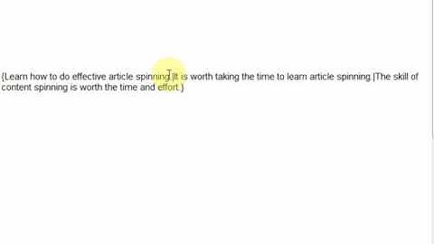 How to do NESTed Article SPINNING without Getting LOST