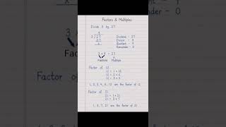 Factors and multiples #student #maths #conceptclasses #concept