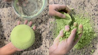 Soft dyed gym chalk☘️mass crush chalk #gymchalk #asmr #oddlysatisfying #asmrsounds #asmrcommunity screenshot 5