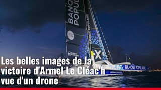 Transat Jacques Vabre : les belles images de la victoire d'Armel Le Cléac'h vue d'un drone