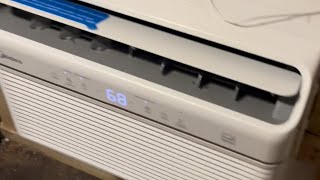 Midea 8000 btu Window Air Conditioning trailer install run on Bluetti eb3a battery bank solar ac