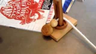 Solving Wooden Oliver / Eureka Puzzle - Ring, String, Post