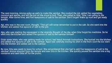 Grade 3 English Ch 3 Five Spoons of Salt