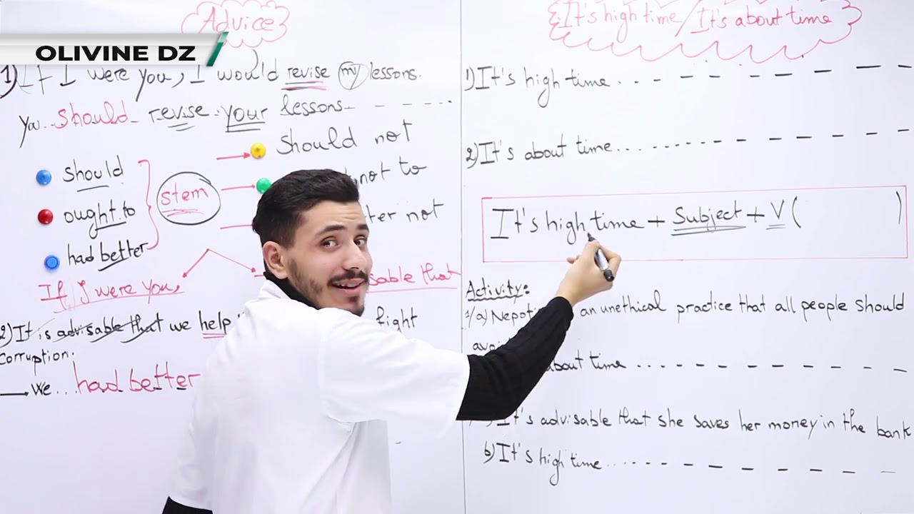 الانجليزية -جميع الشعب_It's high time / advice (should/...)