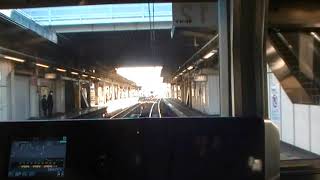 Front view from the Joban Local Line E233 series (12 train sets) in 2012, Kashiwa to Abiko.