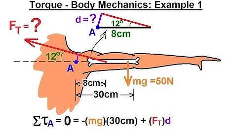 Physics 15  Torque (13 of 27) Body Mechanics: Ex. 1, F=? To Lift Up Arm