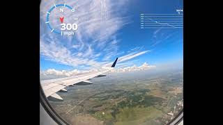 Jetblue flight to Punta Cana with speedometer and altitude tracking before landing. Real sound😉