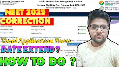 HOW TO DO CORRECTION IN NEET APPLICATION FORM 2025lNEET 2025  CORRECTION WINDOW