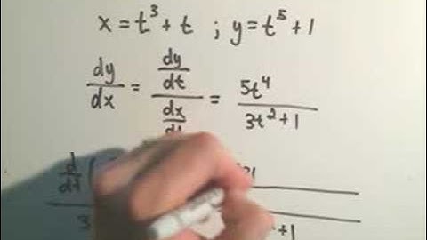 Parametric Curves - Finding Second Derivatives