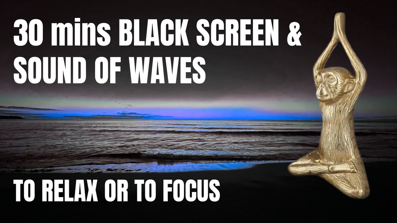 Can’t Sleep? Try 30 Min of Gentle Sea Waves (Black Screen, No Distractions)