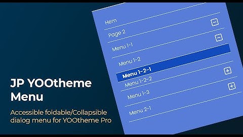 JP YOOtheme Menu - Accessible dialog menus for Joomla & YOOtheme Pro