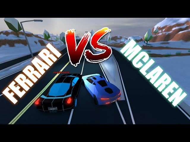 Roblox Jailbreak Level 5 Ferrari Vs Level 5 Mclaren - user vs straw 1v1 battle roblox jailbreak jailbreak ios