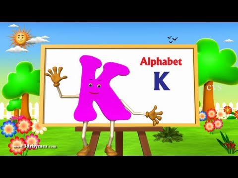 Letter K Song - 3D Animation Learning English Alphabet ABC Songs For children