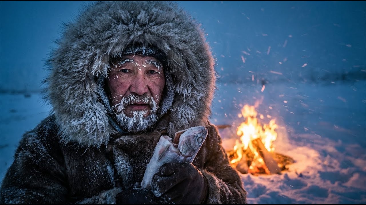 Life at -71°C: Watch How a Yakut Elder Eats Raw Frozen Fish to Survive the Deadliest Siberian Winter