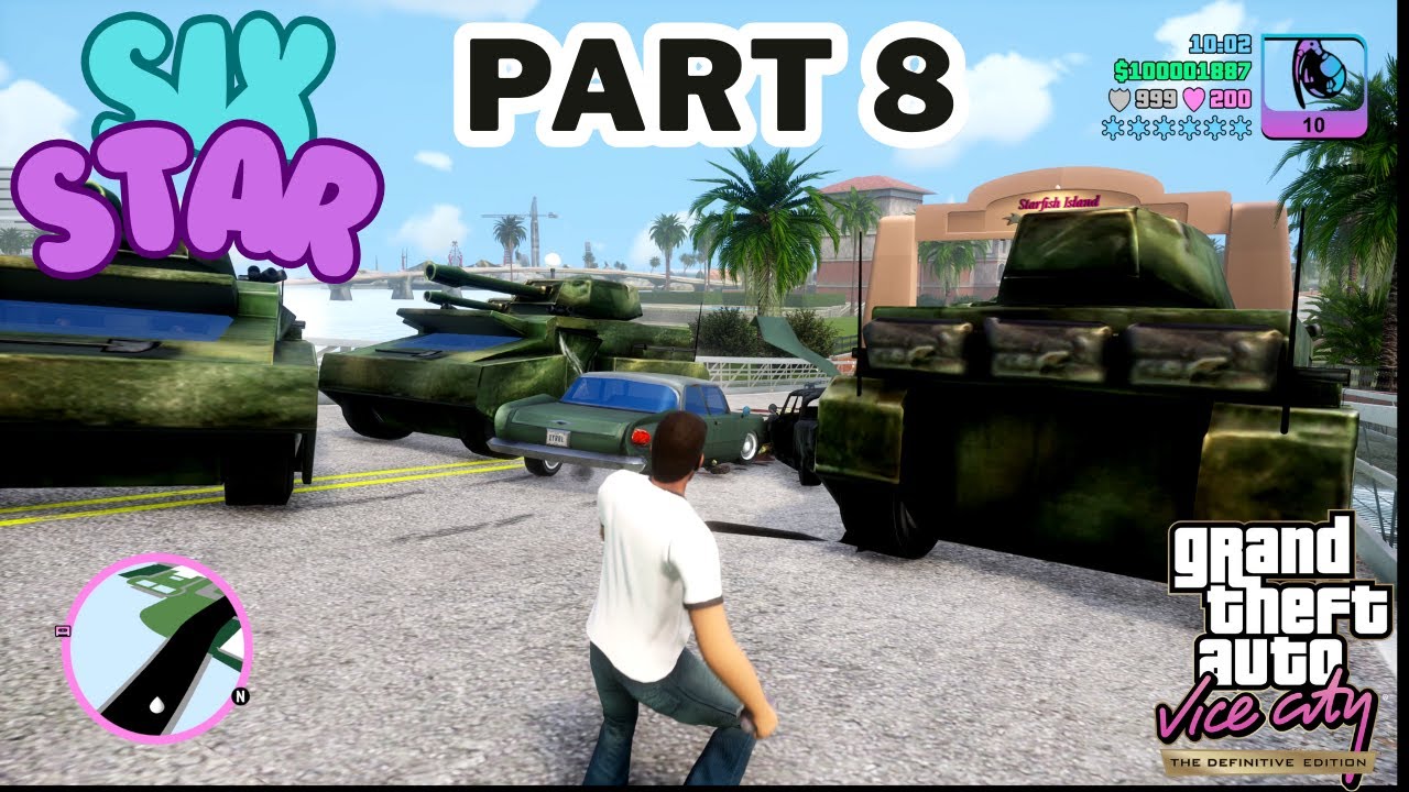 GTA Vice City Definitive Edition– Part 8 Police Six Star with Different Gun ! 🌴🔥 (4K Ultra)