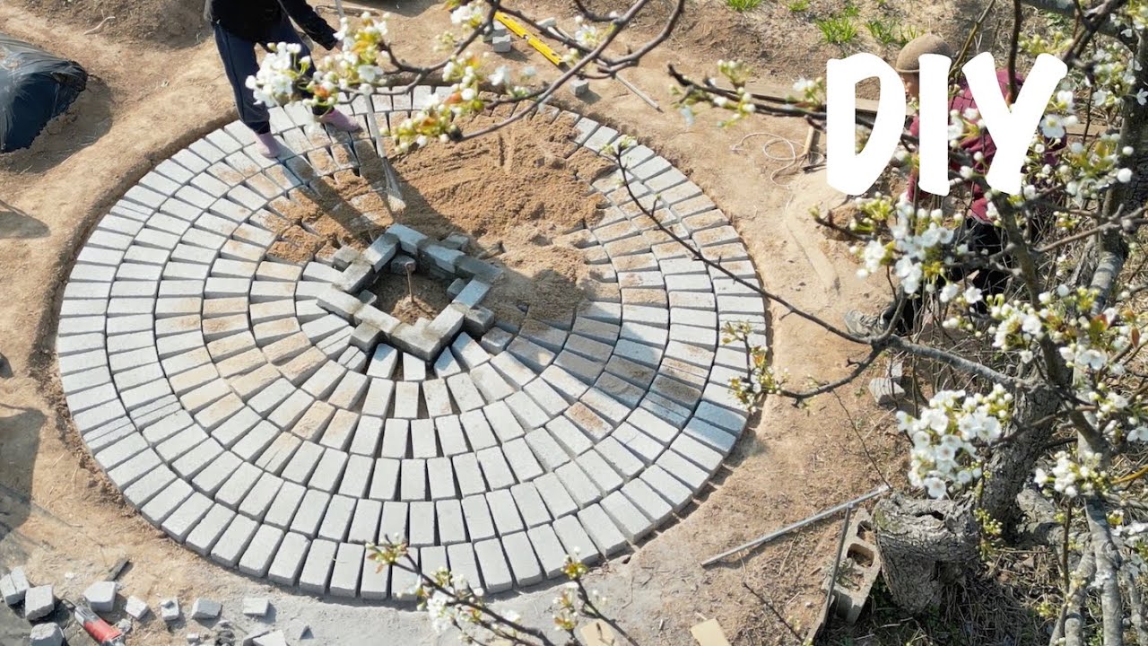 Жаровня из белого цемента | камин | [Полный проект своими руками]