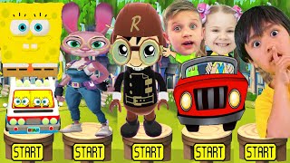 Tag with Ryan vs Runner Heroes vs Love Diana Pet Dash vs SpongeBob Run - All Characters screenshot 5