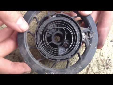 PushMowerRepair.com - Briggs 3.5HP Recoiling a Starter Spring